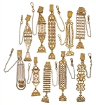 VICTORIAN GOLD-FILLED POCKET WATCH FOBS - LOT OF 10