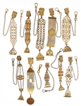 VICTORIAN GOLD-FILLED POCKET WATCH FOBS - LOT OF 10