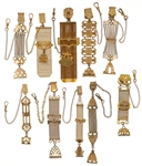 VICTORIAN GOLD-FILLED POCKET WATCH FOBS - LOT OF 10
