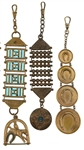 VICTORIAN GOLD-FILLED POCKET WATCH FOBS - LOT OF 5