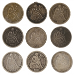 US SEATED LIBERTY DIME LOVE TOKENS 