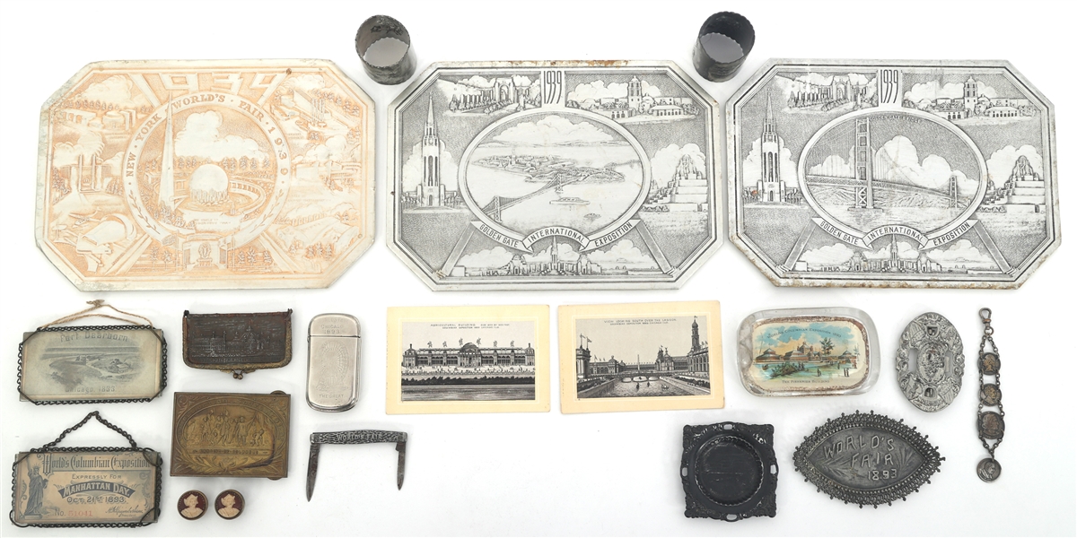 WORLDS FAIR & COLUMBIAN EXPOSITION TRAVEL SOUVENIRS