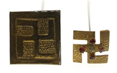 GOOD LUCK SWASTIKA HAT STICK PINS