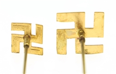 GOOD LUCK SWASTIKA HAT STICK PINS