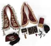 MASONIC SASHES, MEDAL, TOKEN, BOOK, & MORE