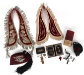 MASONIC SASHES, MEDAL, TOKEN, BOOK, & MORE