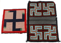 NATIVE AMERICAN GOOD LUCK SWASTIKA TEXTILES