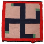NATIVE AMERICAN GOOD LUCK SWASTIKA TEXTILES