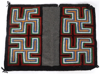 NATIVE AMERICAN GOOD LUCK SWASTIKA TEXTILES