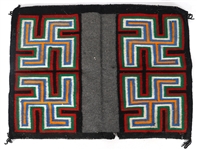 NATIVE AMERICAN GOOD LUCK SWASTIKA TEXTILES