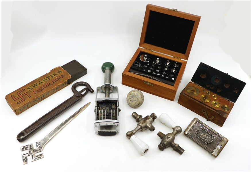 20TH CENTURY GOOD LUCK SWASTIKA HARDWARE