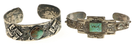STERLING SILVER NATIVE AMERICAN CUFF BRACELETS & RINGS