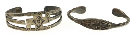 STERLING SILVER NATIVE AMERICAN CUFF BRACELETS & RINGS