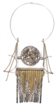 STERLING SILVER & BRASS ABSTRACT DESIGN NECKLACE