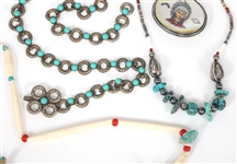 SOUTHWESTERN STYLE TURQUOISE, BONE, & SHELL JEWELRY