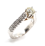 18K WHITE GOLD 1.35 CTW DIAMOND ENGAGEMENT RING 