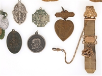 19TH & 20TH C. COSTUME JEWELRY & RELIGIOUS TOKENS