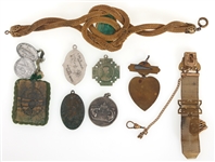 19TH & 20TH C. COSTUME JEWELRY & RELIGIOUS TOKENS