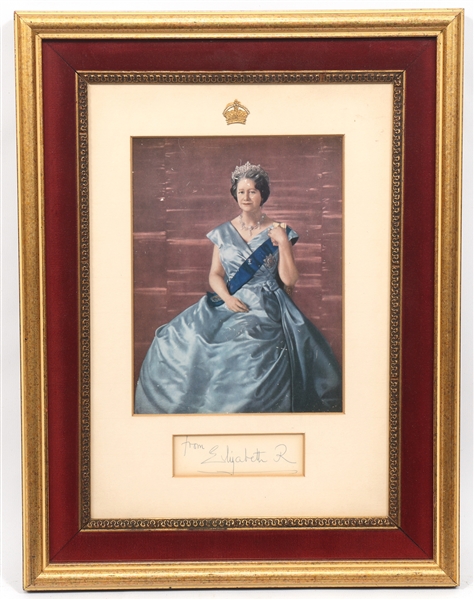 QUEEN ELIZABETH THE QUEEN MOTHER SIGNATURE & PHOTO