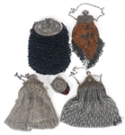 BEADED EVENING BAGS W/ DECORATIVE HANDLES/LIDS