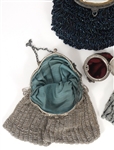 BEADED EVENING BAGS W/ DECORATIVE HANDLES/LIDS
