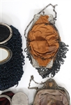 BEADED EVENING BAGS W/ DECORATIVE HANDLES/LIDS