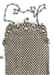 SILVER-TONE MESH EVENING BAGS 
