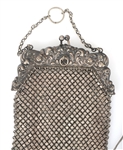 SILVER-TONE MESH EVENING BAGS 