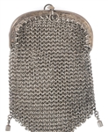 SILVER-TONE MESH EVENING BAGS 