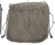SILVER-TONE MESH EVENING BAGS 
