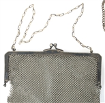NICKEL SILVER MESH EVENING BAGS