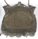 NICKEL SILVER MESH EVENING BAGS