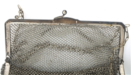 NICKEL SILVER MESH EVENING BAGS