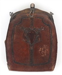 EARLY 20TH C. ART & CRAFTS ERA TOOLED LEATHER HANDBAGS 