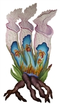 ALEXA KLEINBARD OIL ON WOOD PITCHER PLANT PAINTING