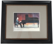 ELUSTER RICHARDSON WATERCOLOR ON PAPER ORIGINAL FRAMED