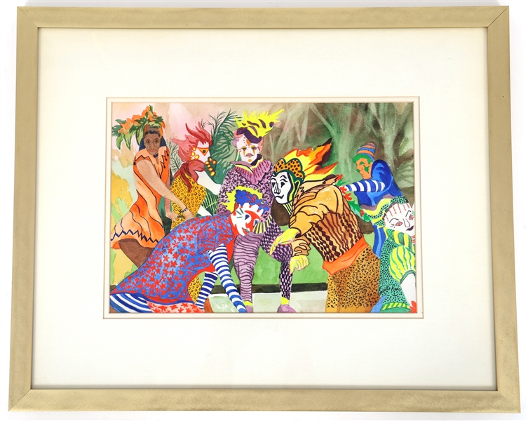 EMERATTA RUDY COME DANCE WITH ME WATERCOLOR ORIGINAL