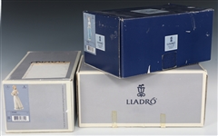 LLADRO PORCELAIN FIGURINES W/ FLOWERS 7622, 7644 & 7650