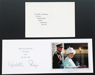 QUEEN ELIZABETH II & PHILIP SIGNED CHRISTMAS CARD