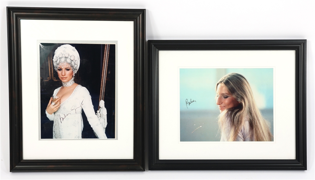 BARBRA STREISAND FRAMED SIGNED PHOTOS