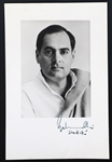 INDIA PRIME MINISTER RAJIV GANDHI AUTOGRAPHED PHOTO