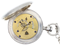 ELGIN W.H. FERRY COIN SILVER HUNTING CASE POCKET WATCH