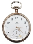 MENS OMEGA .900 SILVER CASE MECHANICAL POCKET WATCH