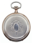 MEN'S OMEGA .900 SILVER CASE MECHANICAL POCKET WATCH