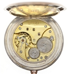 MEN'S OMEGA .900 SILVER CASE MECHANICAL POCKET WATCH
