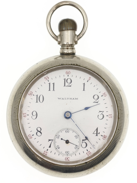 MENS WALTHAM P.S. BARTLETT SILVERODE CASE POCKET WATCH