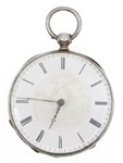 SWISS SILVERTONE CASE KEY-WIND POCKET WATCH