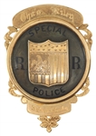19th C. SCHENECTADY NY SPECIAL POLICE BADGE IN 14K GOLD