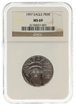 1997 US PLATINUM EAGLE $50 COIN NGC MS69