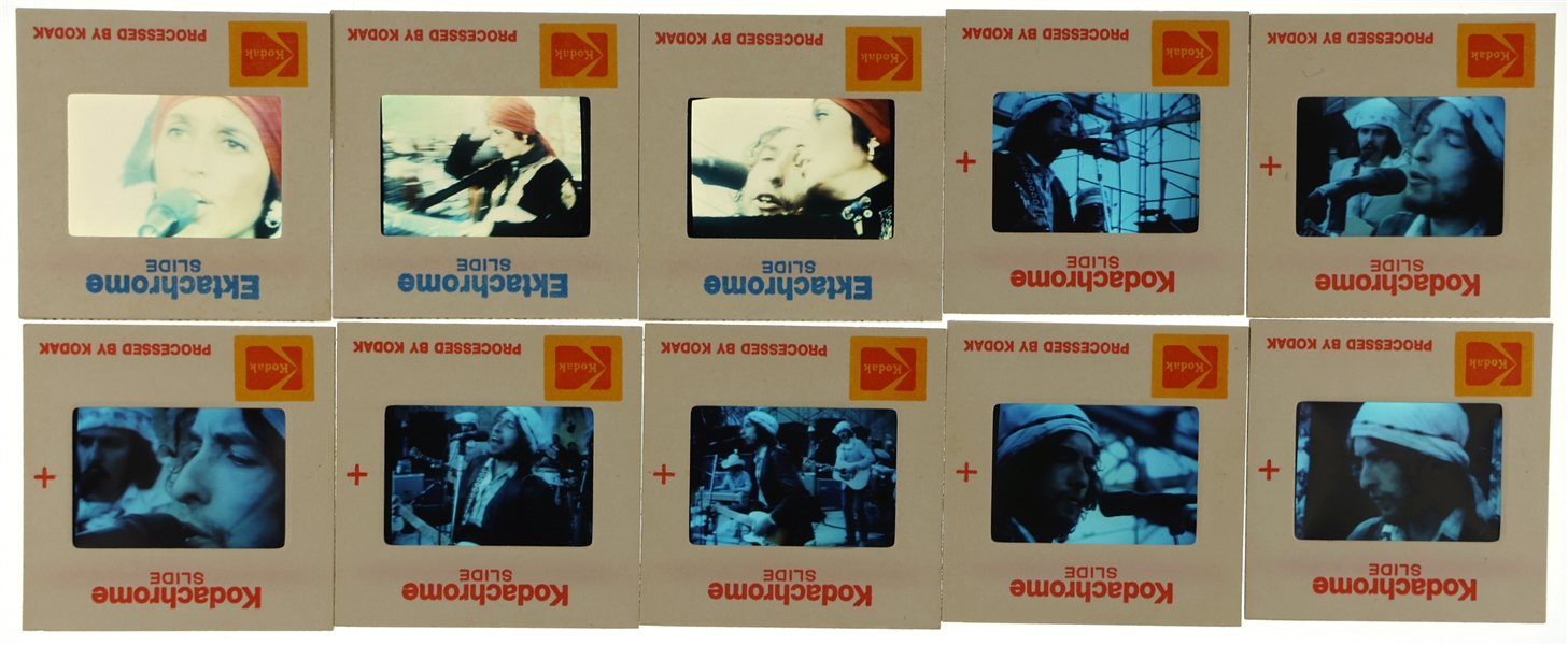 ORIGINAL EKTACHROME SLIDES - BOB DYLAN & JOAN BAEZ 1976